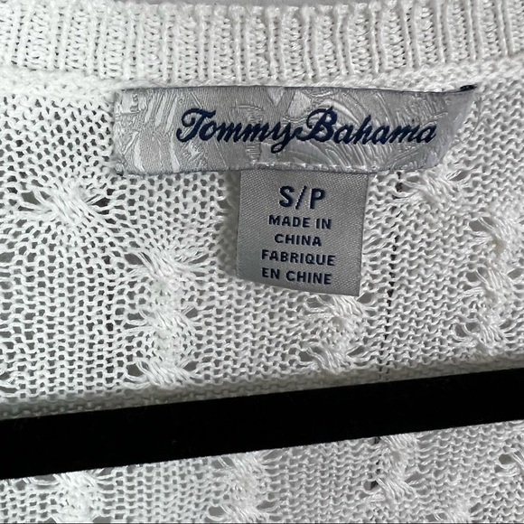 Tommy Bahama 100% linen white sweater - Picture 3 of 8